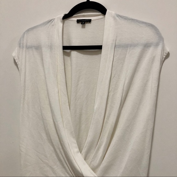 🛍 3/$45 Dynamite Deep V White Bodysuit - Picture 5 of 7